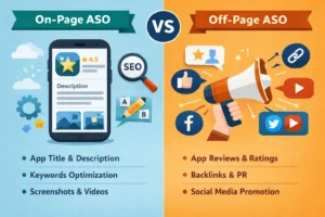 Difference between On-Page ASO and Off-Page ASO
