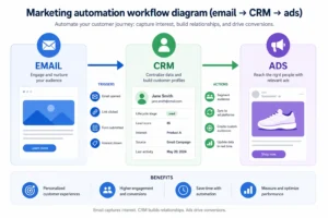 Marketing automation workflow diagram