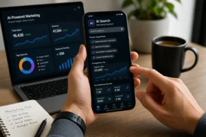 smartphone with an AI-powered search