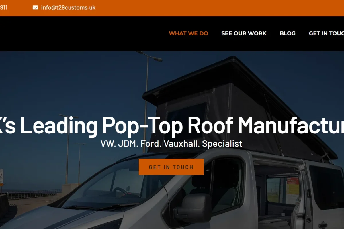 T29 Customs Website Portfolio